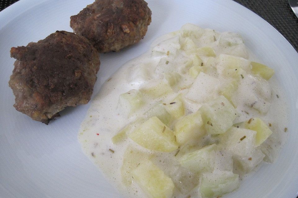 Cremige Kohlrabi und Kartoffeln