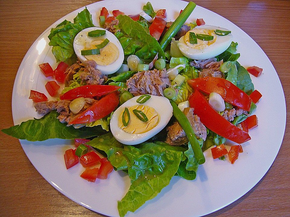 Grüner Salat mit Thunfisch von Wuschel27| Chefkoch