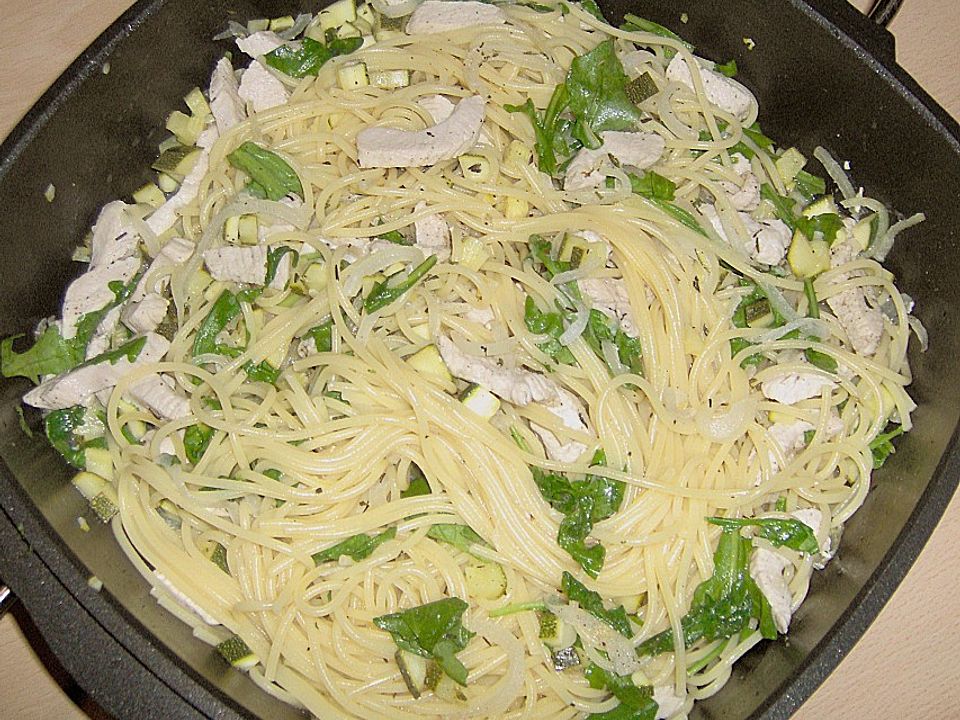 Putengeschnetzeltes mit Rucola und Zucchini von Sivi| Chefkoch