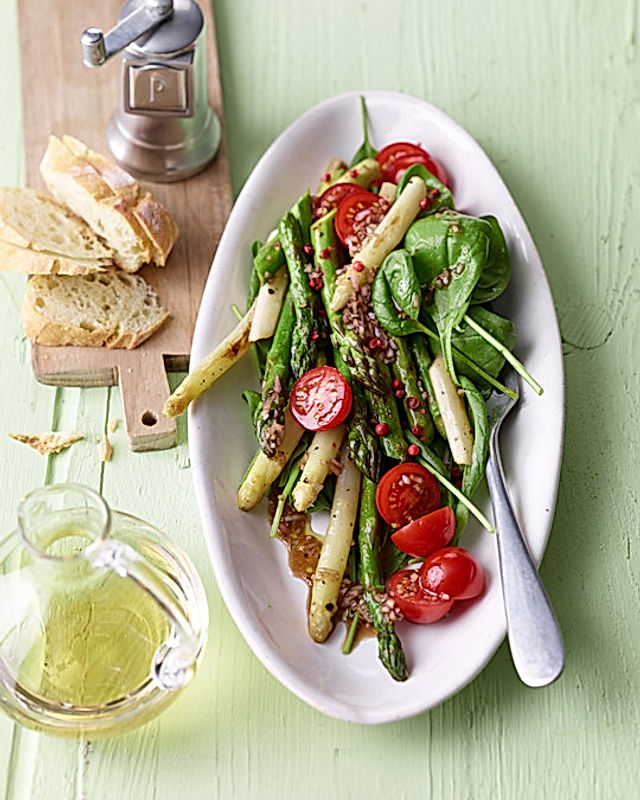 Spargel-Spinat-Salat