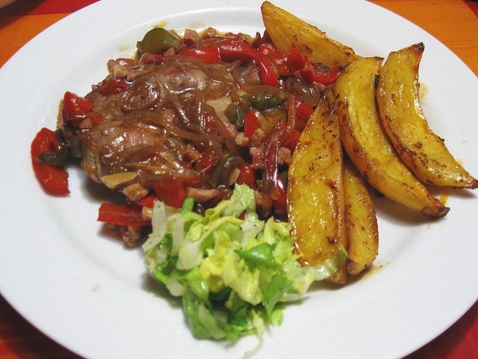 Paprikasteaks mit Pommes frites von Naddelkocht Chefkoch