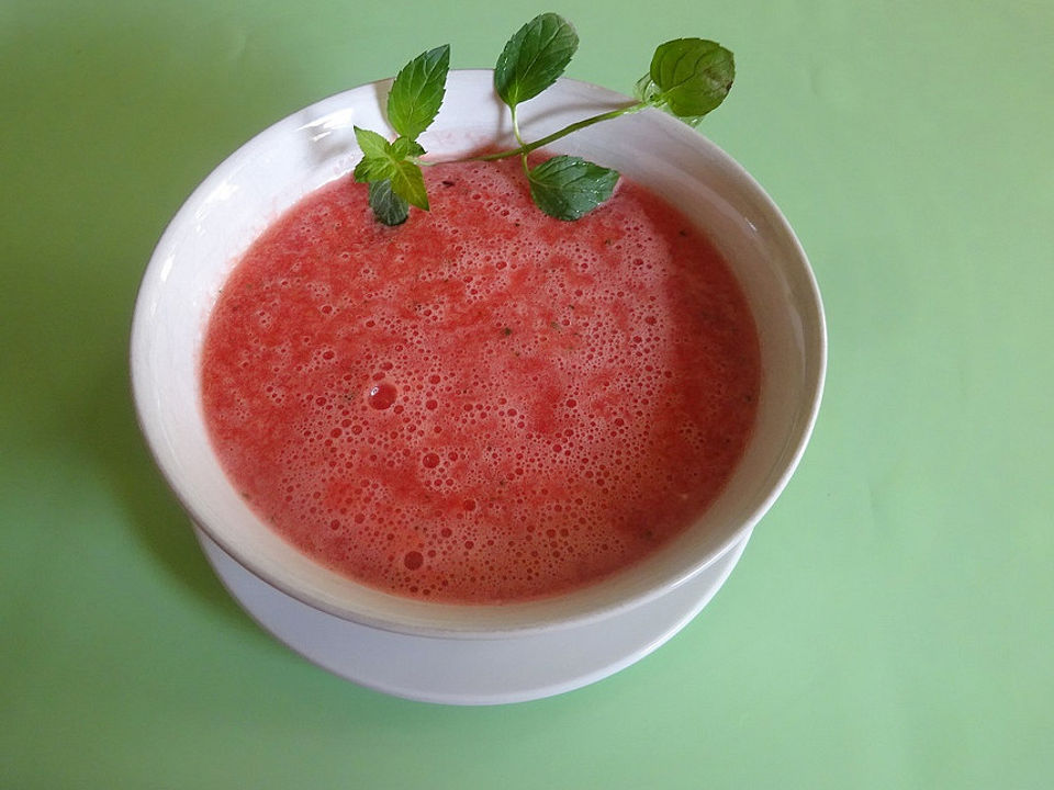 Wassermelonen - Kaltschale mit Minze von JuanaLaLoca| Chefkoch