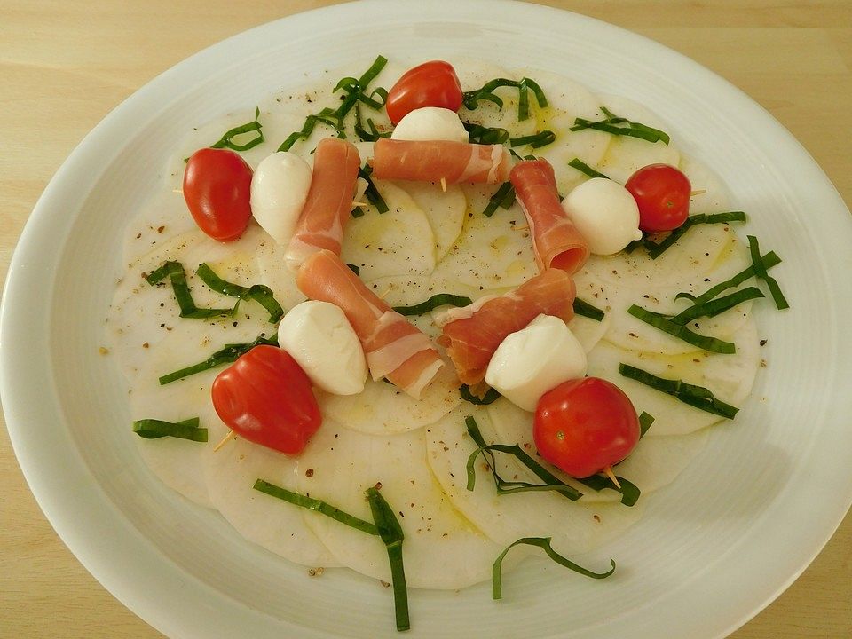 Mozzarella - Tomaten - Schinken - Spieße von nvogel| Chefkoch