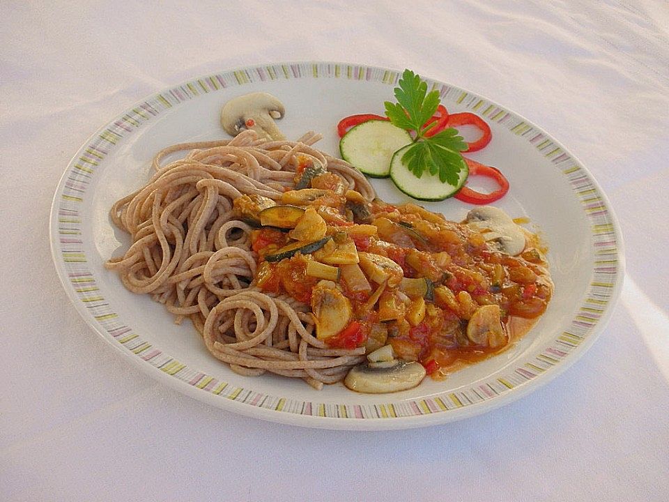 Spaghetti mit Zucchini und Pilzen von Fanca| Chefkoch
