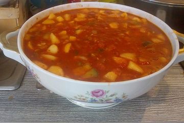 Kalte Tomaten-Apfel Suppe