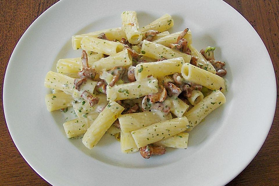 Penne mit Pfifferlingen