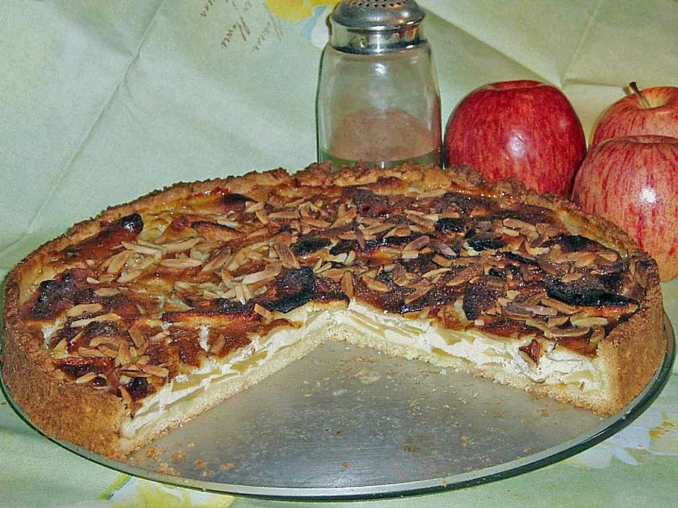 Apfelkuchen mit Honig - Marzipanguss von evalima| Chefkoch