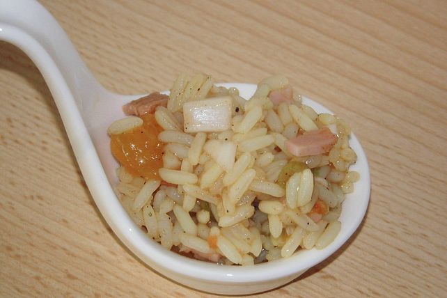 Reissalat mit Kochschinken und Ananas von klausdewittene| Chefkoch