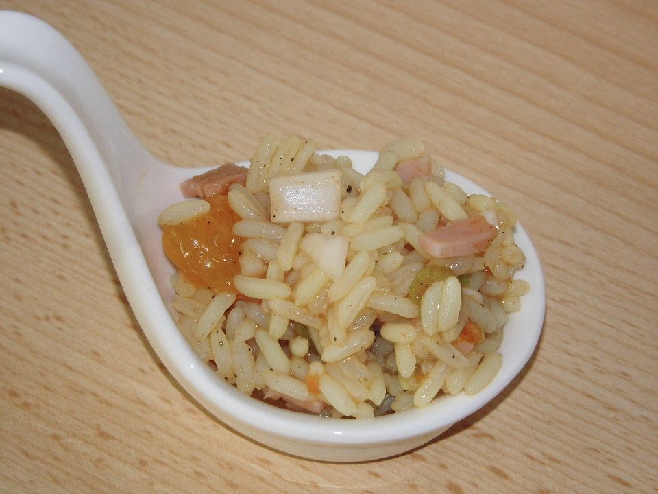 Reissalat mit Kochschinken und Ananas von klausdewittene| Chefkoch