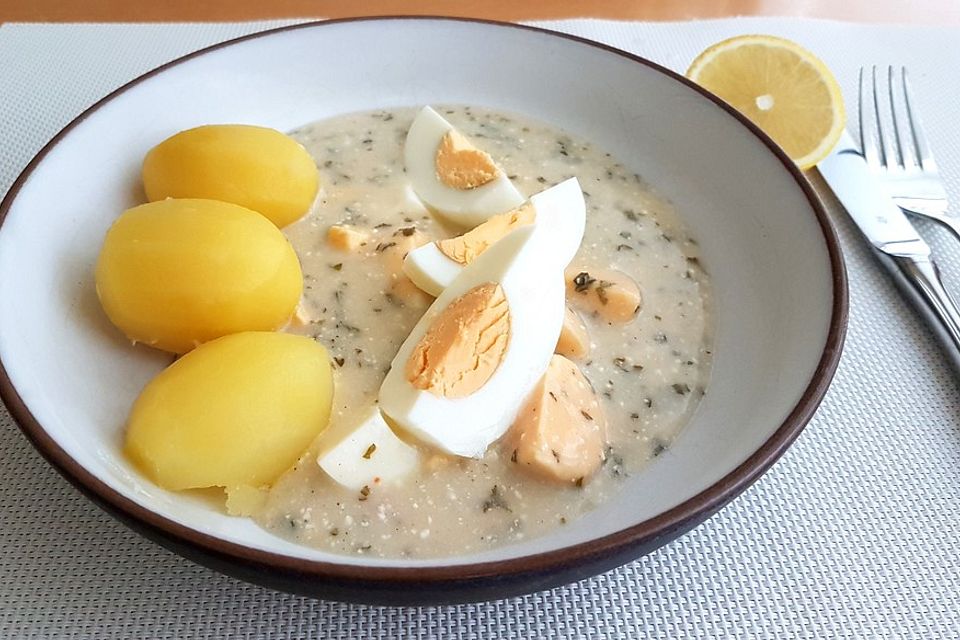 Eierragout in Kräutersoße