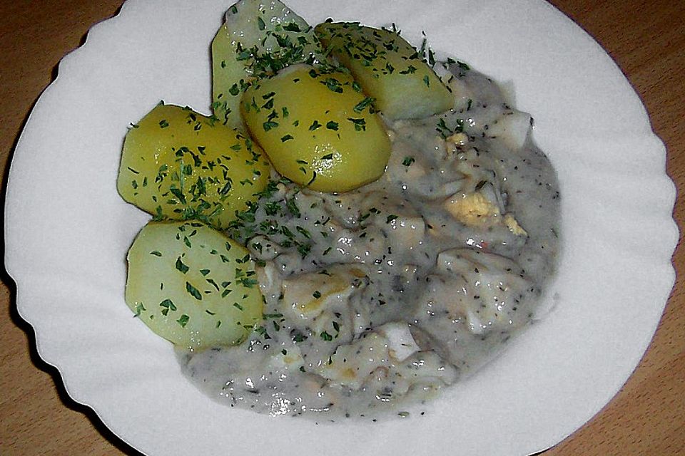 Eierragout in Kräutersoße