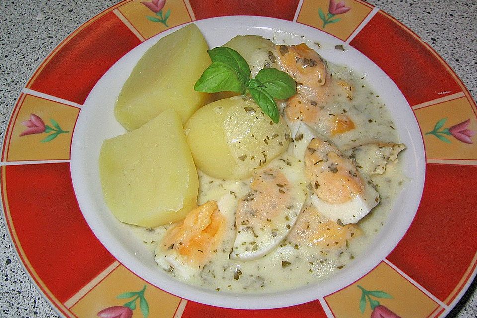 Eierragout in Kräutersoße