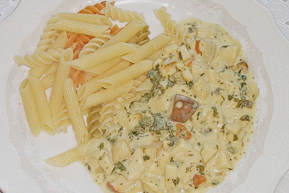 Tagliatelle mit Steinpilz - Sahne - Sauce