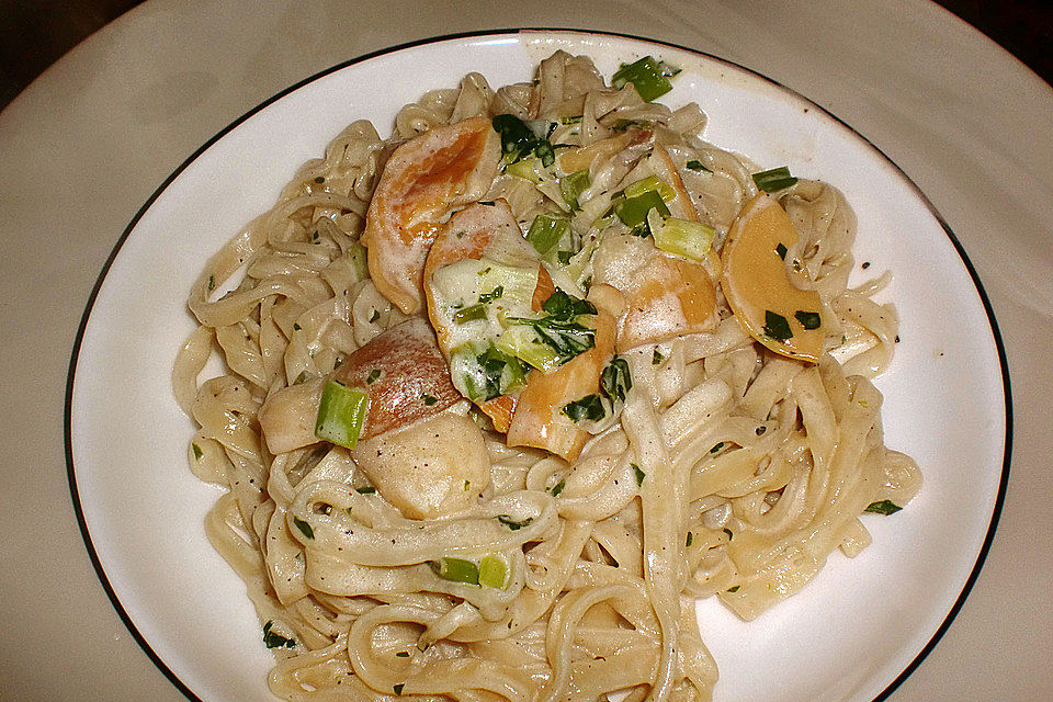 Tagliatelle mit Steinpilz - Sahne - Sauce