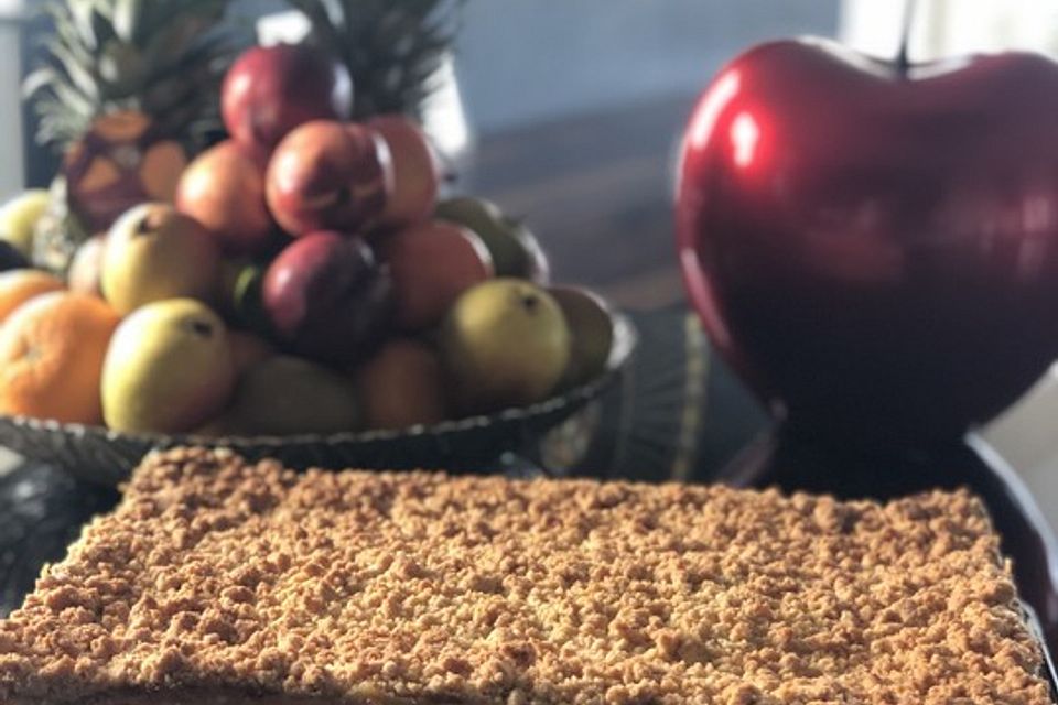 Streuselkuchen mit Mandarinen und Schmand