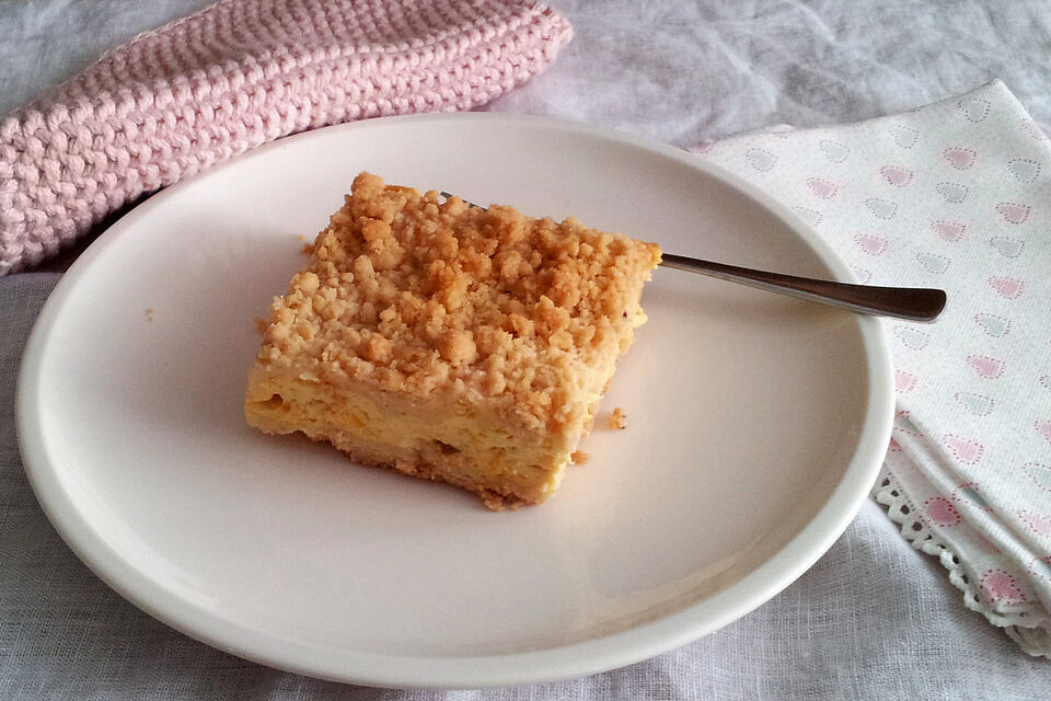 Streuselkuchen mit Mandarinen und Schmand