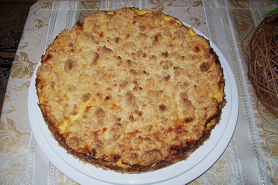 Streuselkuchen mit Mandarinen und Schmand