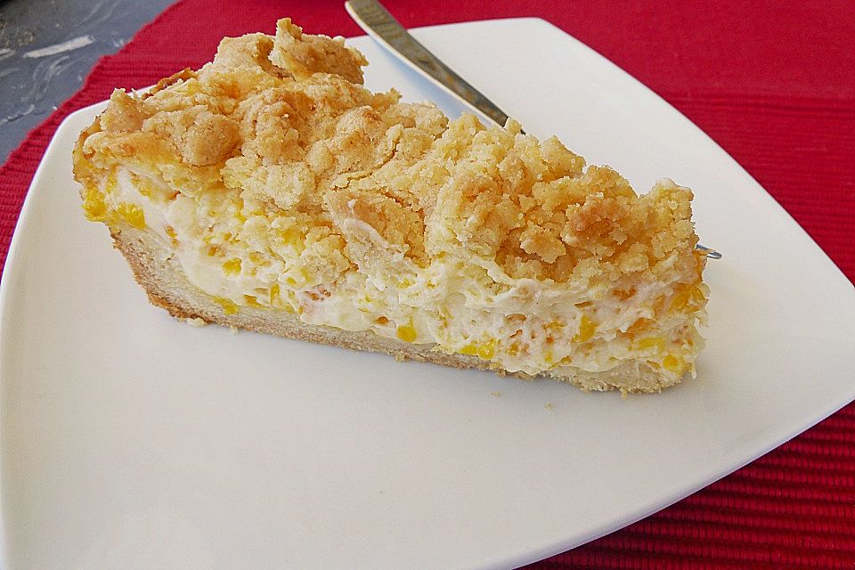 Streuselkuchen mit Mandarinen und Schmand