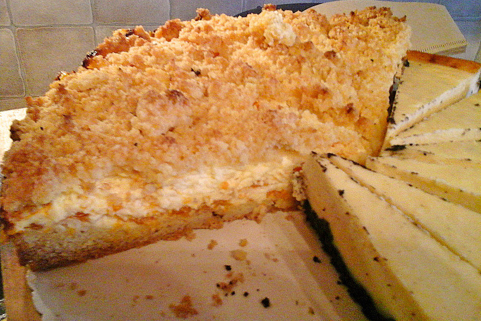 Streuselkuchen mit Mandarinen und Schmand