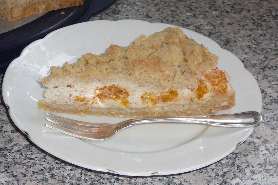 Streuselkuchen mit Mandarinen und Schmand