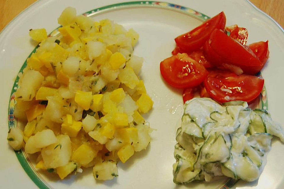 Zucchini - Erdäpfel - Pfanne