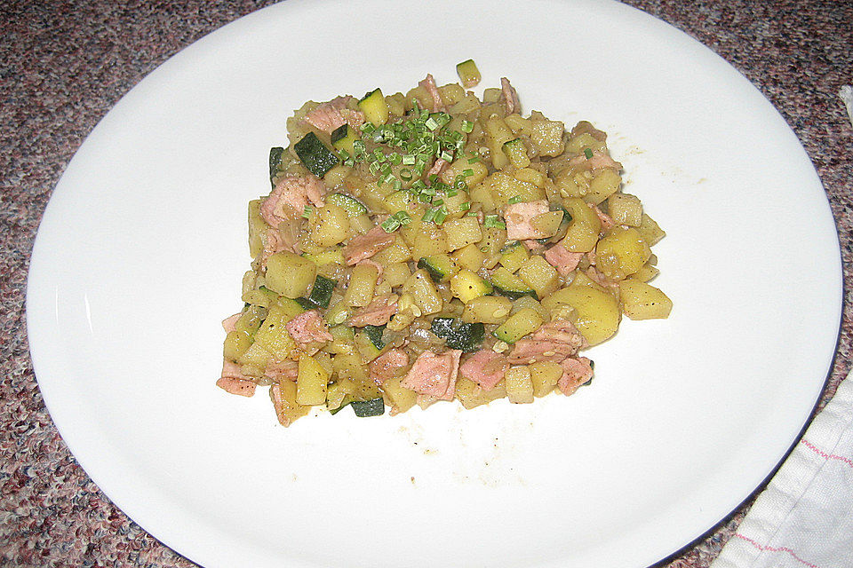 Zucchini - Erdäpfel - Pfanne