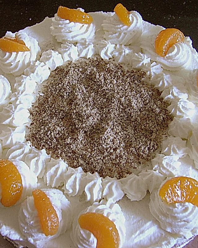 Nuss - Mandarinen - Sahne - Torte