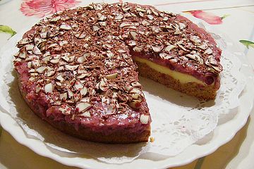 Preiselbeer - Pudding - Nuss - Kuchen