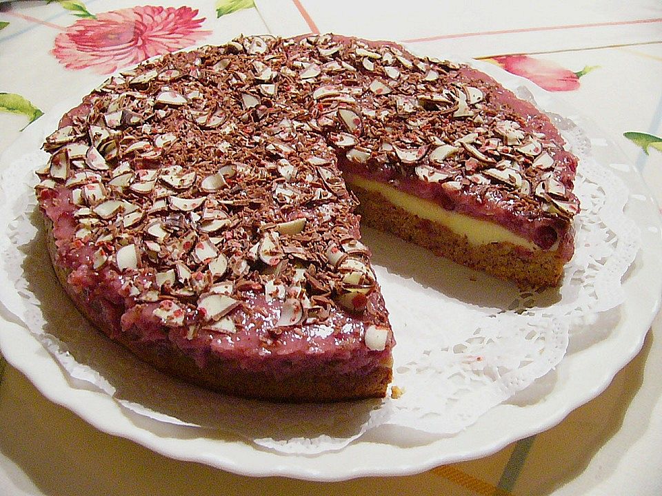 Preiselbeer - Pudding - Nuss - Kuchen von Pauletta| Chefkoch