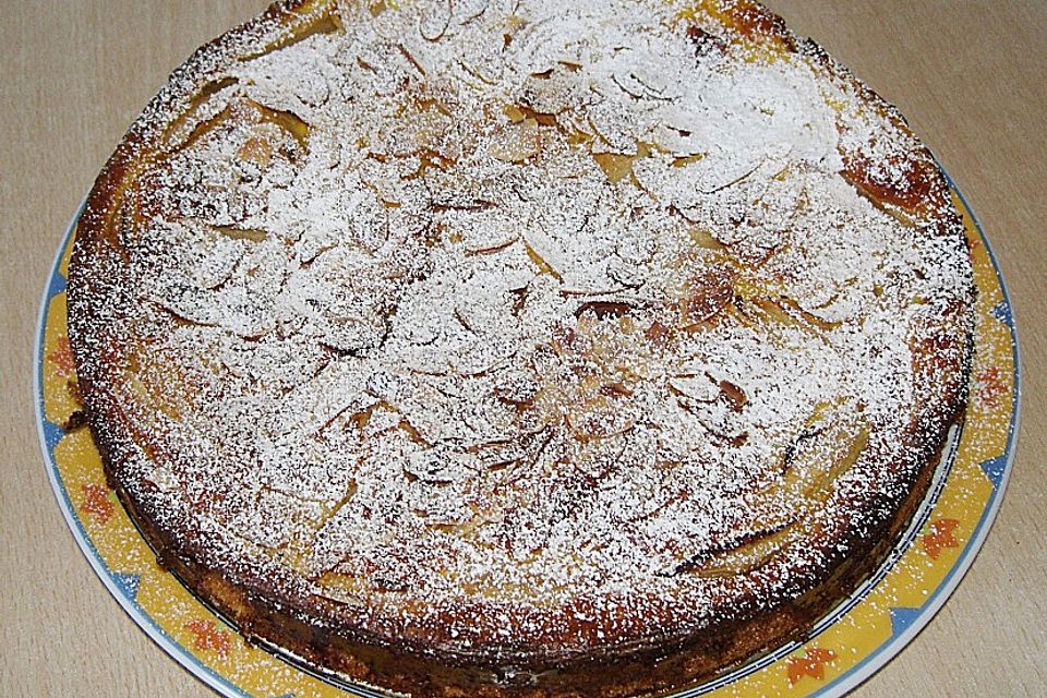 Birnenkuchen mit Vanilleguss