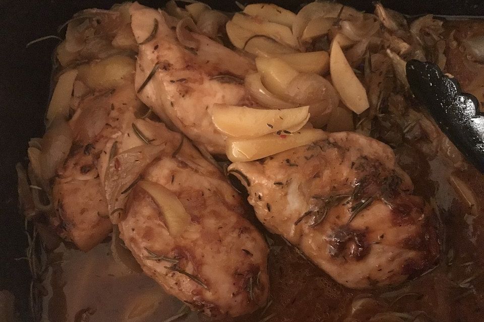 Hähnchen in Barbecuemarinade mit Kartoffeln