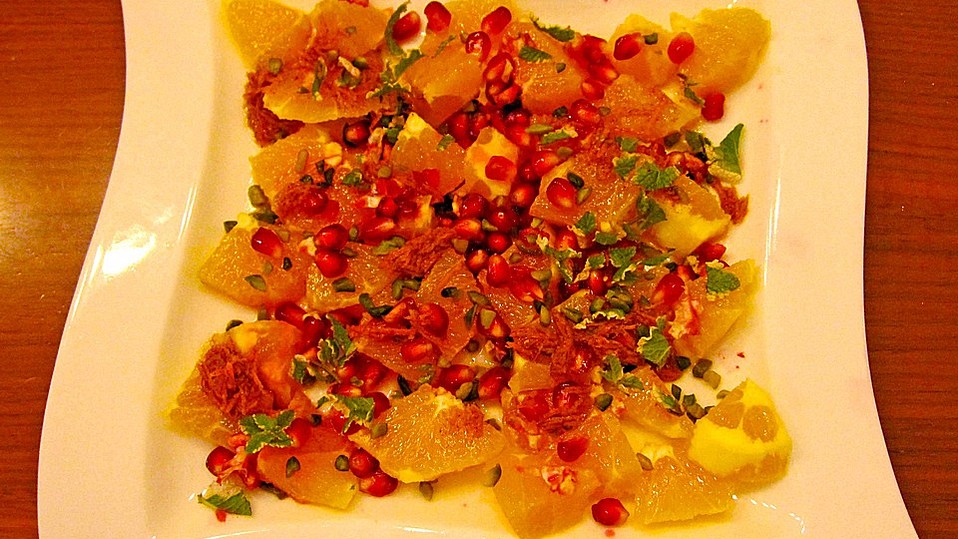 Marokkanischer Orangensalat mit Granatapfel von Scones