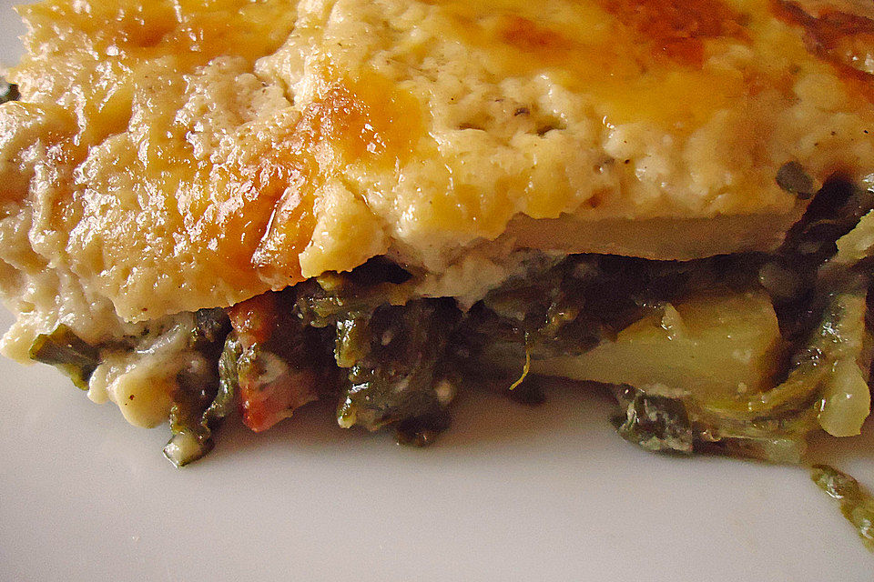 Spinat - Kartoffel - Gratin