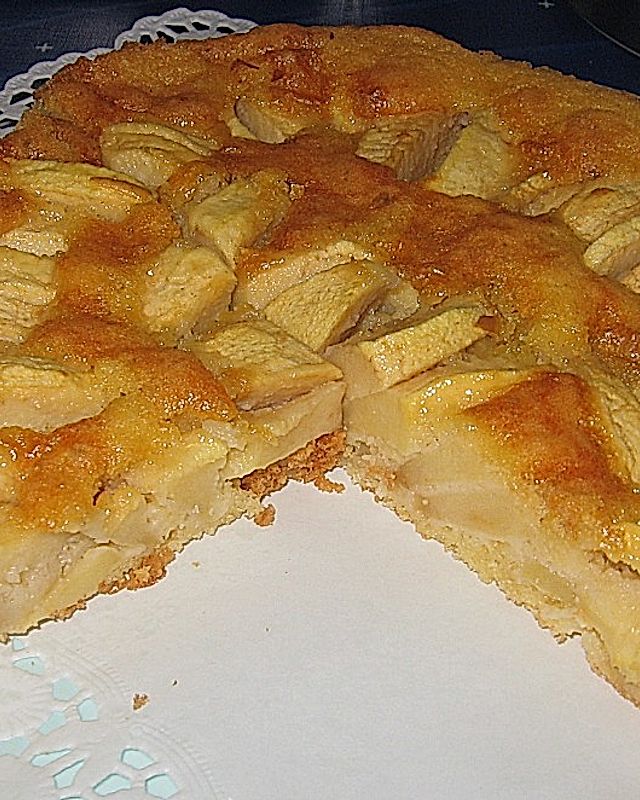 Apfelkuchen in Pieform