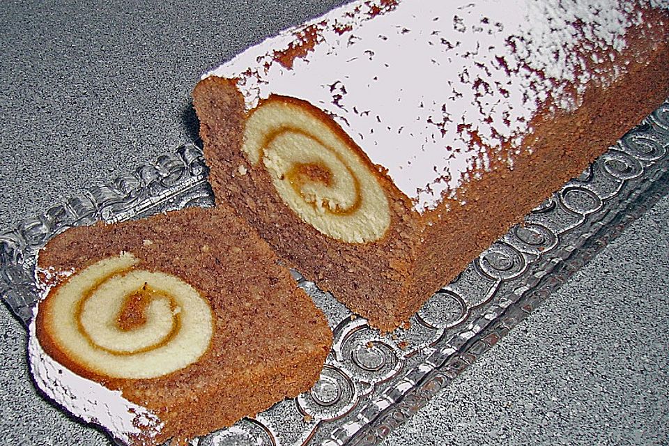 Rouladen - Schoko - Nusskuchen