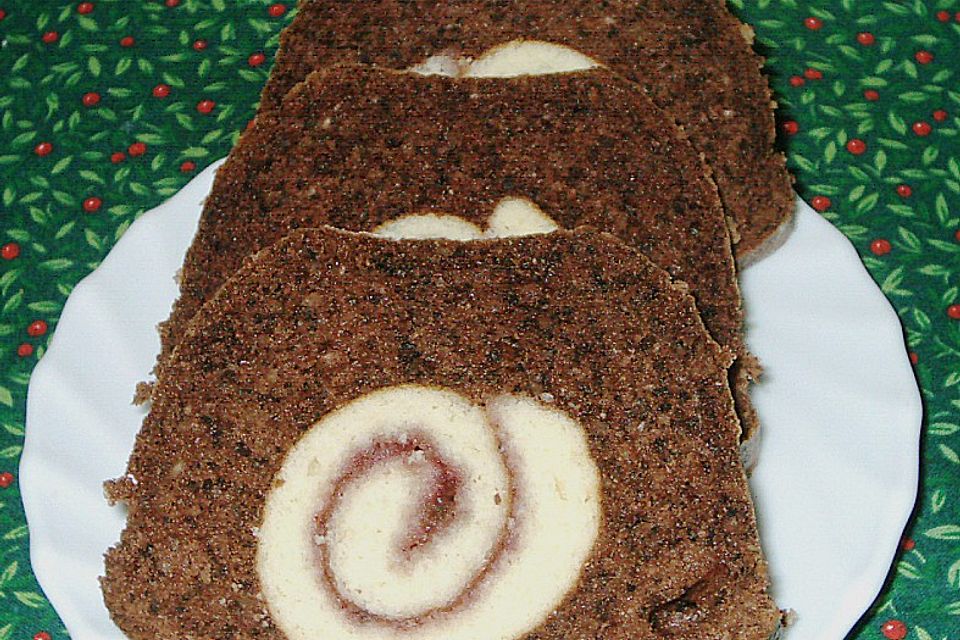 Rouladen - Schoko - Nusskuchen