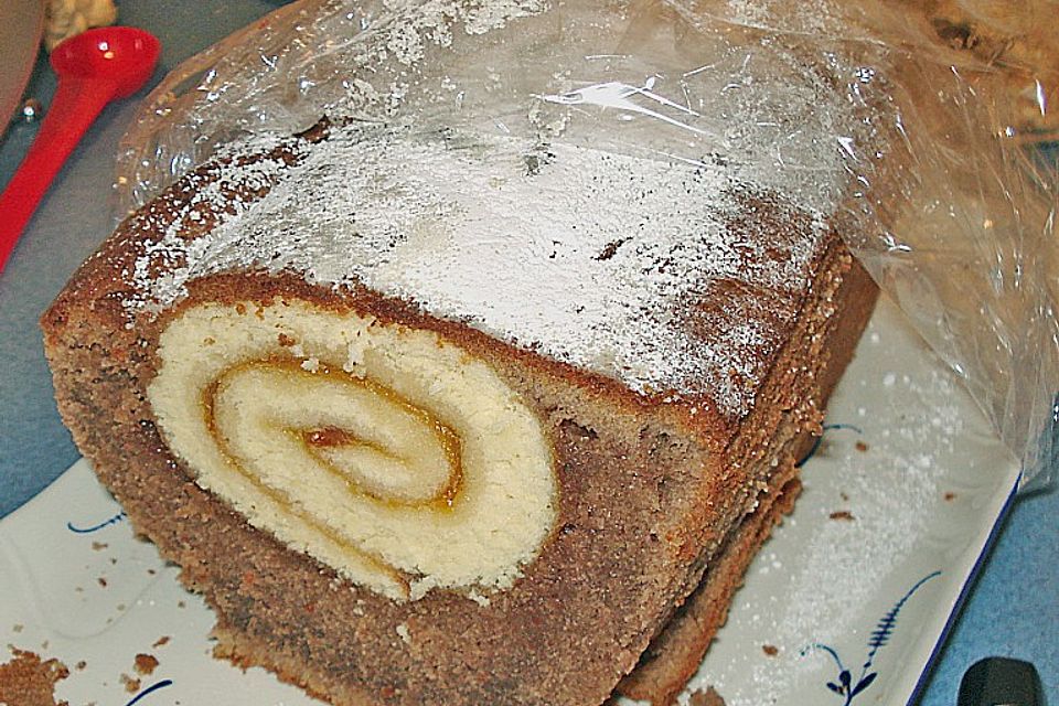 Rouladen - Schoko - Nusskuchen