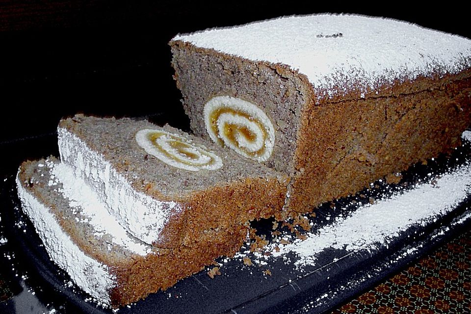 Rouladen - Schoko - Nusskuchen