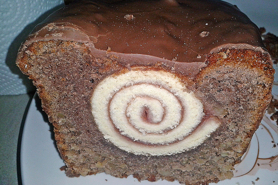 Rouladen - Schoko - Nusskuchen