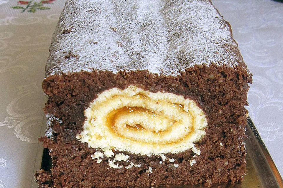 Rouladen - Schoko - Nusskuchen