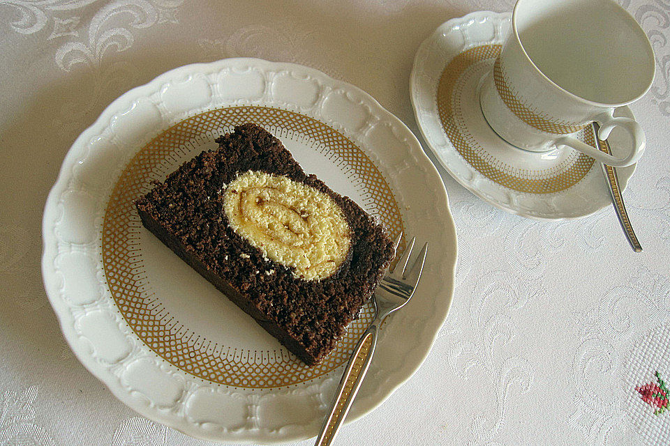 Rouladen - Schoko - Nusskuchen