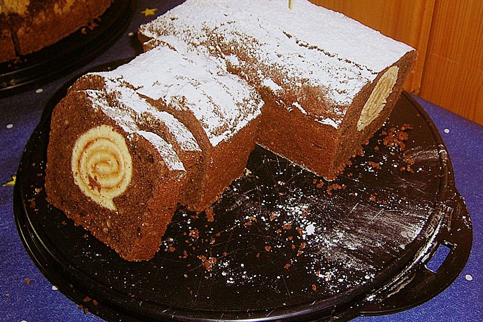 Rouladen - Schoko - Nusskuchen