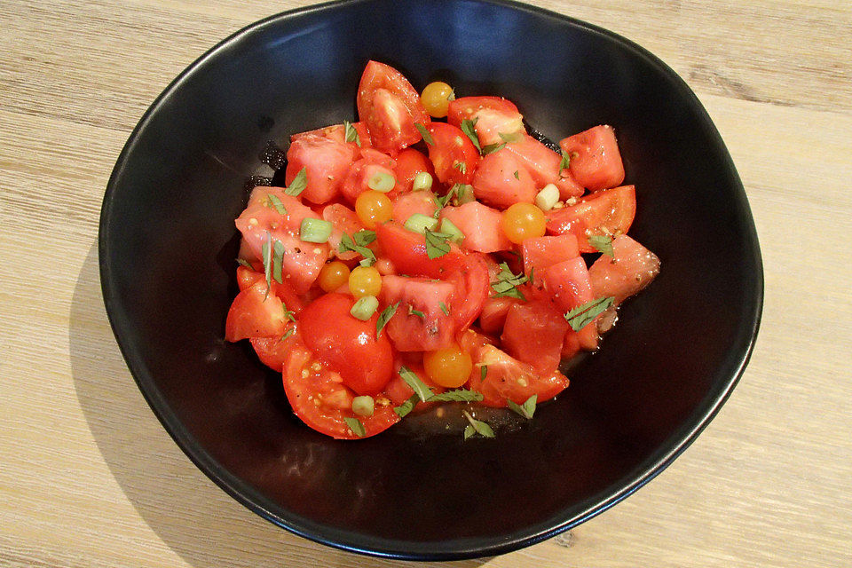 Tomaten-Wassermelonen-Salat