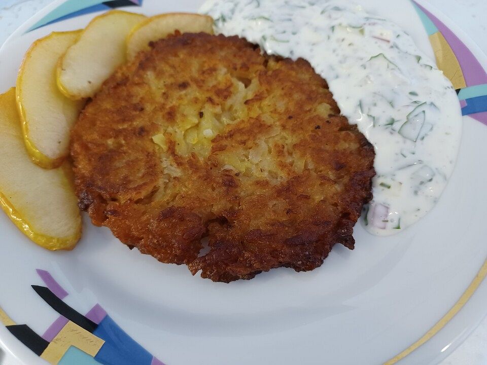 Apfel - Kartoffel - Reibekuchen mit Quark von Anni-Bussibär| Chefkoch