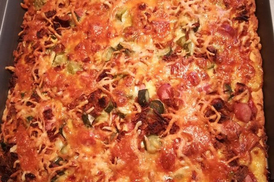 Hotdog - Pizza (Quark - Öl - Teig)