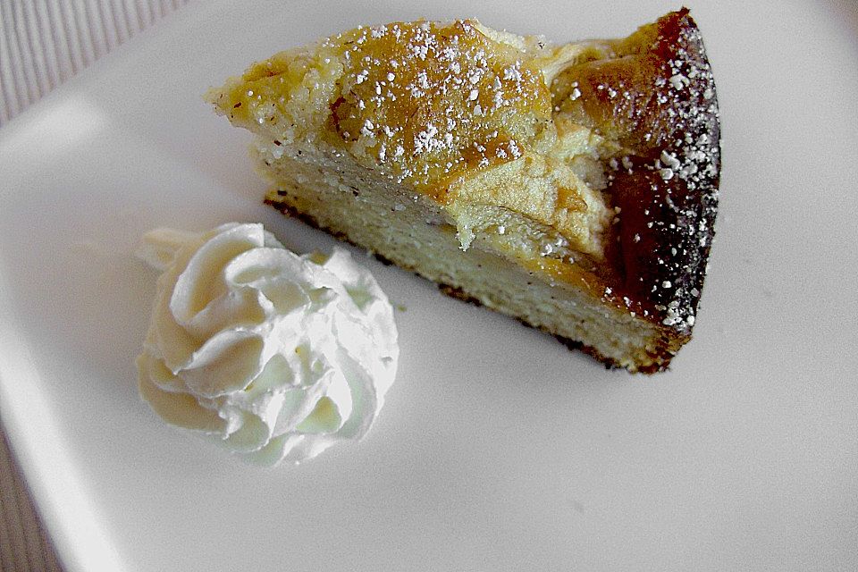 Vanille - Mandel - Kuchen mit Apfel