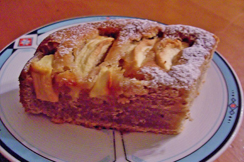 Vanille - Mandel - Kuchen mit Apfel