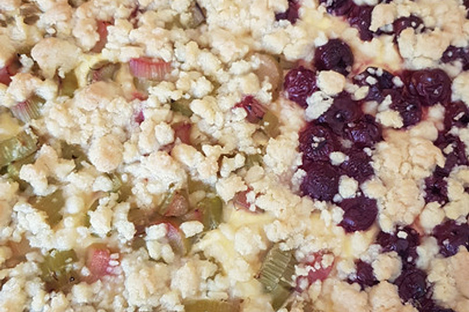 Apfel - Streuselkuchen mit Quark vom Blech