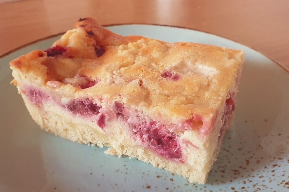 Apfel - Streuselkuchen mit Quark vom Blech