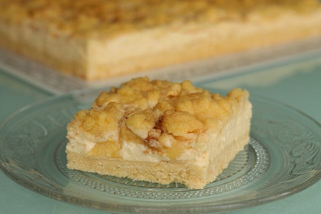 Apfel - Streuselkuchen mit Quark vom Blech von biene-maja| Chefkoch